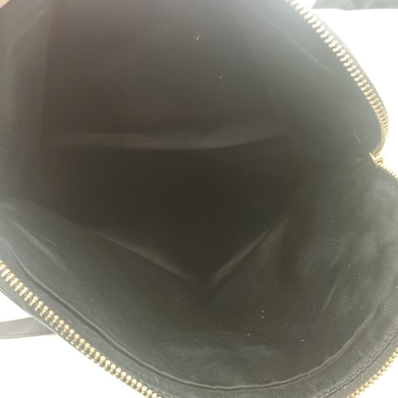 Fossil Womens Black White Leather Flap Pockets Zip Around Crossbody Bag - Picture 4 of 14